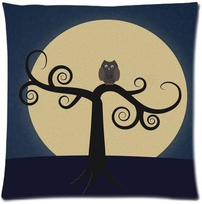 Owl Custom Zippered Square Pillowcase 16x16(two sides) Home Decora Cushion Cover Case Pillowcase16-588