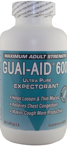 Gelatin: Guai-aid/600 Guaifenesin 600 Mg Ultra Pure Expectorant (500 Capsules)