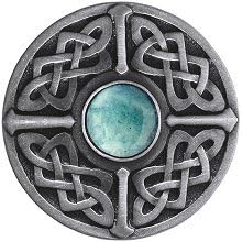 Notting Hill DH Celtic Jewel/Green Aventurine (NHK158-AP-GA) - Antique Pewter