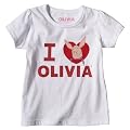 Toddler Girls' White Short-sleeve Olivia Tee5T