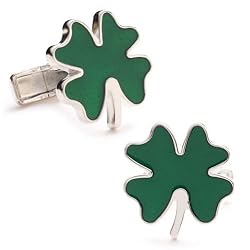 Enamel 4-Leaf Clover Cufflinks