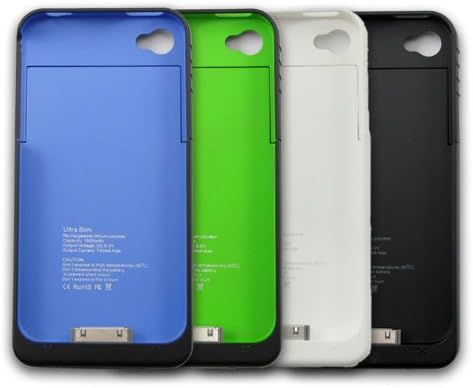 External Charger Battery Pack Case for Iphone 4g & 4s USB Charging 1900mah (white)