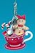 Gingerbread Kisses Cookie Girl In Heart Coffee Cup Christmas Ornament