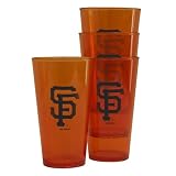MLB San Francisco Giants 16-Ounce Colored Plastic Pints (4 Pack)