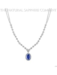 1.69ct. Natural Untreated Blue Sapphire Necklace