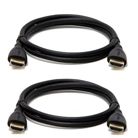 Cmple - High Speed HDMI 1.4 Cable with Ethernet - 30AWG, 3 Feet, Black Color (2 PACK)