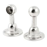 uxcell タオルバーソケット　服ロッドホルダー　ステンレス鋼　半球形　シルバートーン　半球形