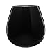 Round Stemless Wine Glasses Set of 6 - Midnight Black