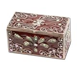 Roman Treasure Red Jeweled Trinket Box