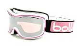 Bolle Monarch Goggles, Shiny White/Pink, Vermillion Gun Lens