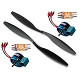 Combo 1 Pair 12x4.5 Counter Rotating Propellers, 2 CC 25A ESCs + 2 Himax 2812-0650... by Draganfly Innovations Inc.