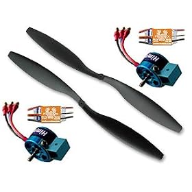 Combo 1 Pair 12x4.5 Counter Rotating Propellers, 2 CC 25A ESCs + 2 Himax 2812-0650... from Castle Speed Controls
