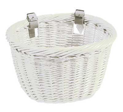 Sunlite Mini Willow Bushel Basket - White