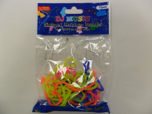 Dj Music Shaped Rubber Bands Bandz Bracelets (12)