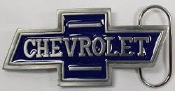 Chevrolet Emblem Enamel Pewter Belt Buckle