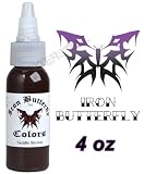 Iron Butterfly Tattoo Ink 4 OZ BROWN Pigment NEW Dark