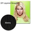Jessica Simpson Hair Do - 19 inch Layered Straight Clip-In Hair Extensions - Ebony