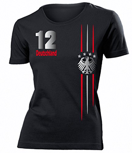 4 STERNE FANSHIRT DEUTSCHLAND FUSSBALL EM 2016 4318(F-SW) Gr. S