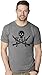 Pirate Skull and Crossbones Math Pi-Rate T-Shirt Funny Mathematical Shirt Mens Funny T Shirts Funny Science T Shirt Novelty Tees for Men Dark Grey L