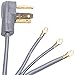 Certified Appliance Accessories 3-Wire Closed-Eyelet 40-Amp Range Cord, 4ft