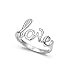 Love Ring in Script Sterling Silver 925