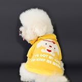 Cute Dog's Thick Turtleneck Sweater Yellow Colored Apparel