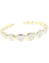 Phillips Frankel "Affair" Oval Disc Gold and Diamond Bangle