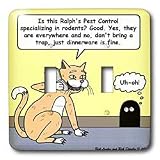 41exIZwivTL. SL160  Rich Diesslins Funny Cat Cartoons   Cat Pest Control   Light Switch Covers   double toggle switch
