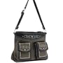 Lou-Ella Wild West Collection Designer Shoulder Bag in Distressed Gunmetal