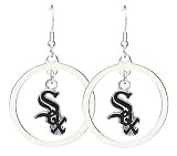 Chicago White Sox - MLB Floating Logo Hoop Earrings