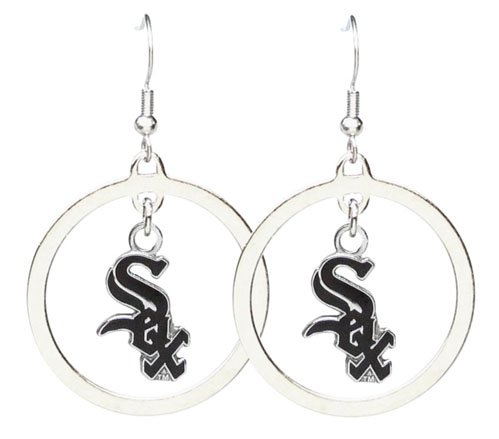 Chicago White Sox - MLB Floating Logo Hoop Earrings