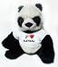 Peluche panda avec J'aime Raynal