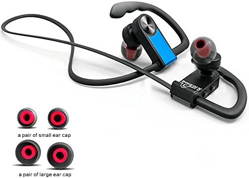 Bluetooth Sport Headphones,Smaip Best Wireless Bluetooth Noise Cancelling Sweatproof Stereo Sports Earbuds for Running and Cycling with Microphone for iPhone and Android Phones (Blue)