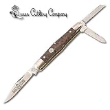 Queen Whittler 3 Blade Folding Knife w/ Birdseye Maple Handle