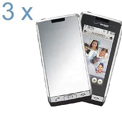 Durable Mirror Reusable LCD Screen Protector -3 Pack for Verizon LG Dare VX9700 Cell Phone