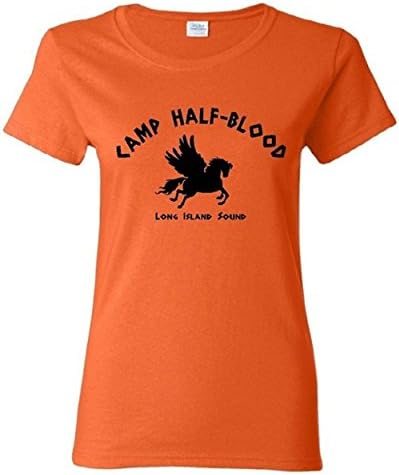 LAnkon - Camp Half-Blood Women T-shirt Cool Demigods Shirts Orange Small
