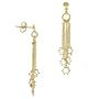 18K Gold over Sterling Silver Stars of David on Chains Dangle Earrings
