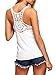 ROMWE Women's Crochet Lace Racerback Tank Top