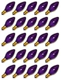 Review Action Lighting  / Purple C7 Candelabra Screw (E12) Base Ceramic Christmas Holiday Light Bulb Replacement 25 Pack