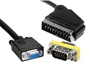 SCART TO VGA 2 M SCART LEAD TO 15 PIN HD - VGA CABLE MALE
