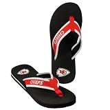 Kansas City Chiefs official NFL Unisex Contoured Flip Flop Beach Shoes Sandals slippers size medium forever collectibles at Amazon.com