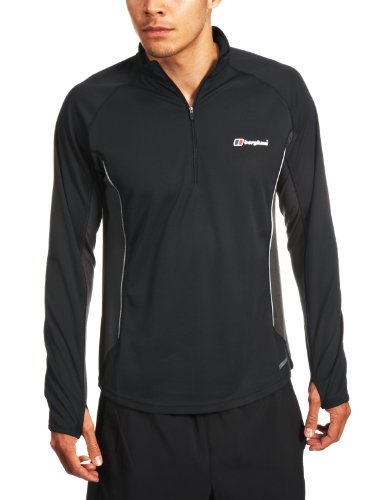 Berghaus Herren Funktionsshirt Active Base Zip Long-sleeve AM, black / thunder, L, 4-34143 Preisvergleich
