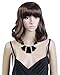 Cool2day Women's Short Curly Wig+wig Cap (Model: Jf010190) (Dark Brown)