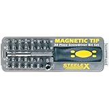 Steelex D2032 Magnetic Tip Screwdriver Bit Set, 30-Piece