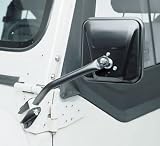 Omix-Ada Side Mirrors for CJ & Wrangler 55-86 & 87-95 Side Mirrors Kit, 55-86 Jeep CJ, Black