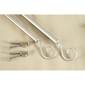 NEW Decorative Rod Set#20, 28-48 inch, satin nickel