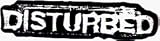 Disturbed - Black & White Logo - Small Sticker / Decal