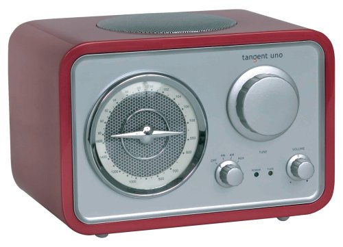 Tangent Uno Design Uhren-Radio rot