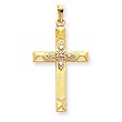 14k .01ct. AA Diamond Cross Pendant