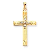 14k .01ct. AA Diamond Cross Pendant
